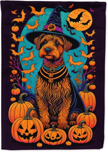 Miniatura 26 de Caroline's Treasures DAC1466GF - Bandera decorativa para jardín de Halloween de Affenpinscher Witchy para jardín, decoración para patio exterior