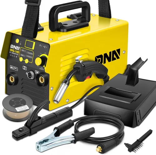 Miniatura 8 de DNA Motoring Soldador MIG portátil 140A, Soldador de núcleo de flujo de 110 V, 2 en 1 Stick MMA/Flux MIG Máquina de soldadura IGBT Inversor, Máquina