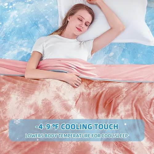 Miniatura 2 de inhand Manta refrescante (50 x 60 pulgadas), mantas refrescantes para personas que duermen con calor, absorbe el calor para mantener a los adultos