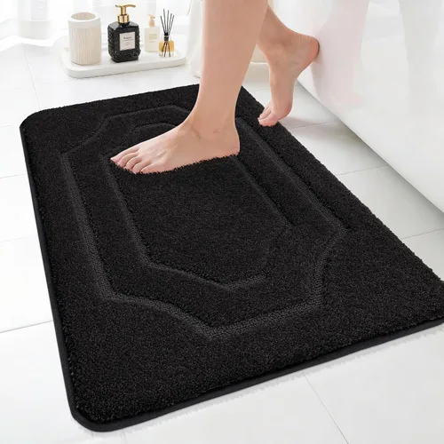 Miniatura 30 de BEQHAUSE Alfombra de Baño-Antideslizante-Tapete de Baño-Suave y Absorbente-Tapete de Ducha-Tapetes de Baño de Poliéster para Baño Lavables a Máquina
