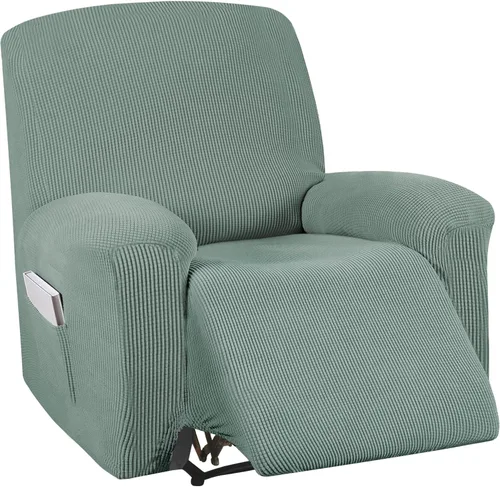 Miniatura 45 de Turquoize Funda elástica para silla reclinable, funda para sofá reclinable, funda de sofá de 1 pieza con bolsillo lateral, funda protectora