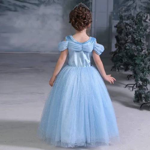 Miniatura 4 de NNJXD vestido informal, manga larga, de algodón, para la escuela, para niña