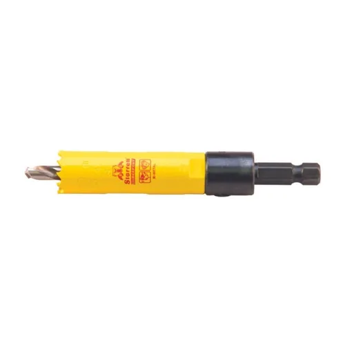 Starrett HSS BI-Metal, Sierra perforadora de corte profundo con eje, 3/4 pulg - 19 mm diámetro