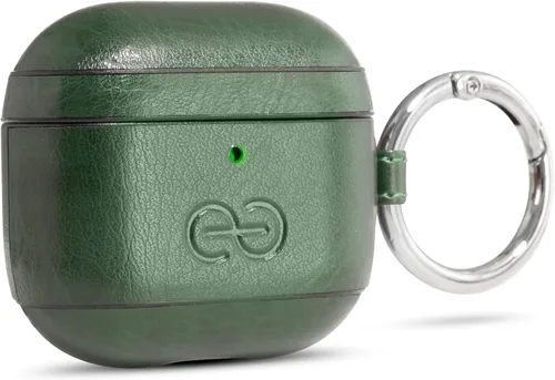 Miniatura 54 de Dreem Om - Funda para estuche con clip para llavero compatible con AirPods 1 y 2, funda de cuero vegano para Airpods para hombres y mujeres, Negro