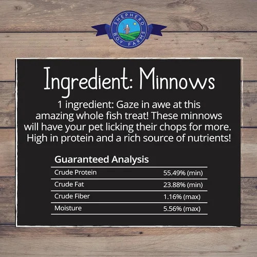Miniatura 7 de Minnows - Golosinas liofilizadas para perros y gatos, bolsa de 5 onzas, hechas en los Estados Unidos, de granja a tazón