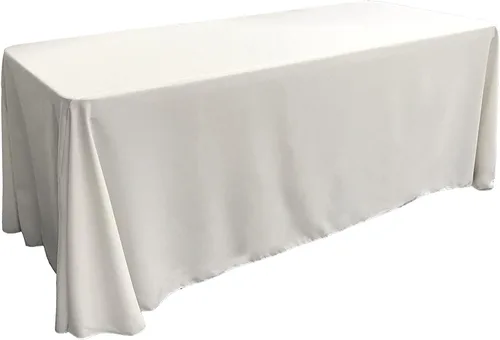Miniatura 4 de LA Linen Mantel rectangular lavable de popelín de poliéster, resistente a las manchas y a las arrugas, cubierta de mesa 60x84, mantel de tela