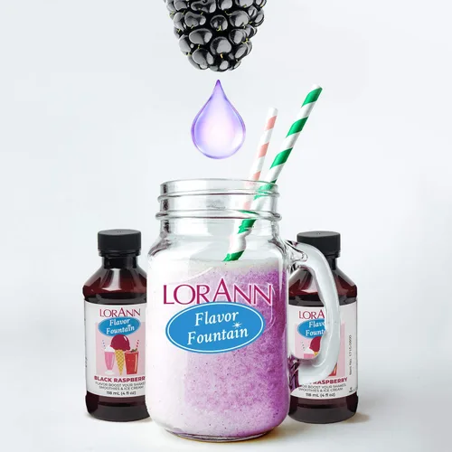 Miniatura 5 de LorAnn Fuente de sabor a frambuesa negra, botella de 4 onzas
