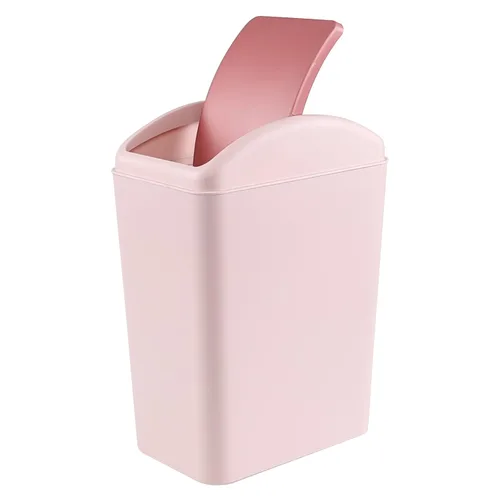 Miniatura 10 de Cubo de basura con tapa oscilante de 4.2 galones, cubo de basura de plástico con tapa, color negro