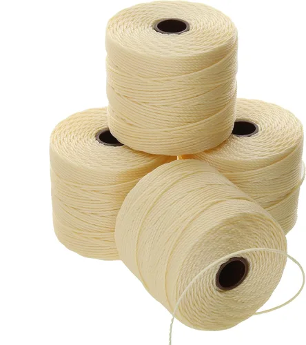 Miniatura 36 de The Beadsmith S-Lon Cordón para Cuentas – Cordón de Nylon Torcido de 0.5 mm para Ensartar, Paquete de 4, Mezcla de Neutrales Fríos, TEX210, 77