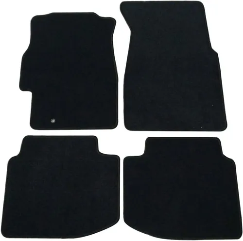 IKON MOTORSPORTS Alfombrillas de piso compatibles con Honda Civic Coupe Hatchback Sedán 1996-2000, alfombra de nailon negro delantera y trasera 1997