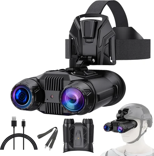 Miniatura 10 de Gafas de visión diurna/nocturna 4K Binoculares de visión nocturna con aplicación inteligente – Rango de visión de hasta 2642 pies, pantalla LCD HD