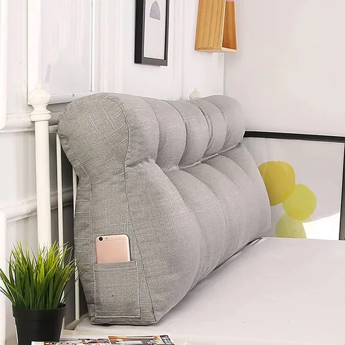 Miniatura 11 de Almohada lumbar rectangular perfecta, almohada grande para cabecero, soporte de posicionamiento de cama, cojín de cabecera de lectura para cama
