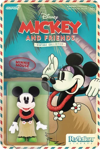 Miniatura 10 de Super7 Disney Hawaiian Holiday Bundle – Mickey, Minnie, Donald Duck and Goofy – Figura de acción de 3.75 pulgadas Coleccionables de películas