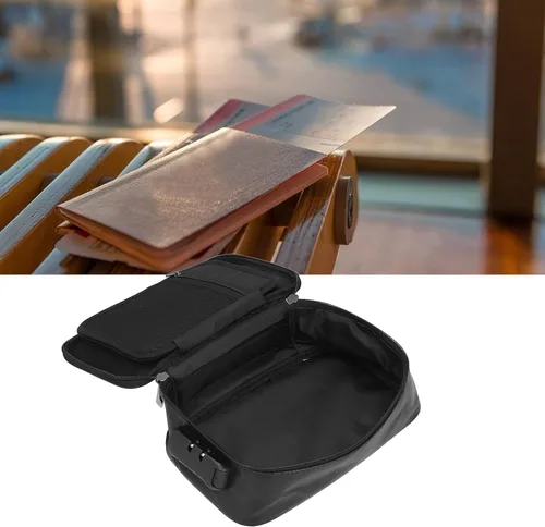 Miniatura 5 de Bolsa de archivo, bolsa de almacenamiento segura para certificado ignífugo con cerradura para senderismo para viajes para tarjeta para dinero