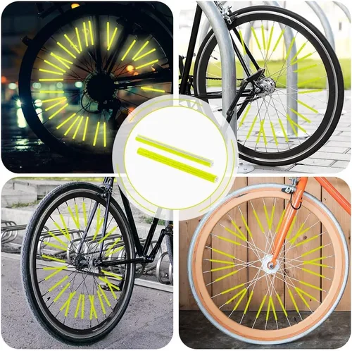 Miniatura 7 de flintronic Reflectores de radios de bicicleta, 48 piezas/72 piezas/96 reflectores de radios de bicicleta para conducción nocturna visibilidad de 360