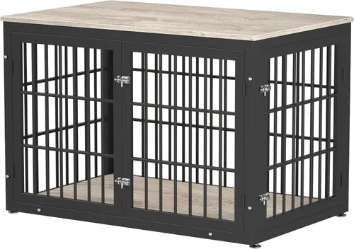 Miniatura 24 de rehomerance Mueble de jaula de perro resistente de 26 pulgadas para perros pequeños, mesa auxiliar decorativa para casa de mascotas, muebles
