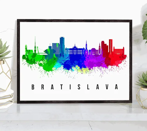 Miniatura 25 de Póster de Kazan Skyline Russia, pintura de paisaje urbano de Kazán, póster de Rusia, impresión de paisaje urbano de Kazán y monumentos, arte