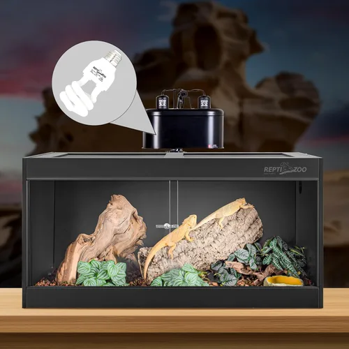 Miniatura 7 de REPTI ZOO Paquete de 2 bombillas UVA UVB para reptiles, 10.0 15 W, lámpara fluorescente compacta en espiral para dragones barbudos, tortugas