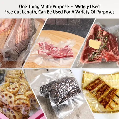 Miniatura 4 de Bolsas de sellado al vacío de 11" x 16" HUISPARK, diseño precortado resistente de grado comercial, bolsa sellable para alimentos apta para sellado