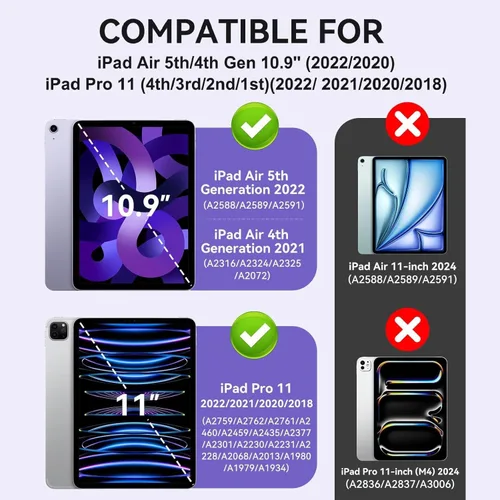 Miniatura 2 de Funda para niños para iPad Pro 11 2022/2021/2020 (4ª/3ª/2ª generación), a prueba de golpes, EVA, funda protectora [compatible con carga de lápiz]