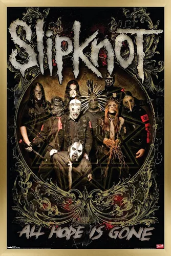 Miniatura 8 de Trends International Slipknot - Póster de pared de Hope Is Gone, 14.725 x 22.375 pulgadas, versión enmarcada de madera de granero