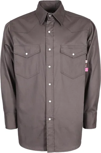 Miniatura 10 de KONRECO Camisas FR para hombre, 6.5 onzas, ligeras, uniformes de trabajo, resistentes al fuego, para soldar, repelente al agua y a las manchas