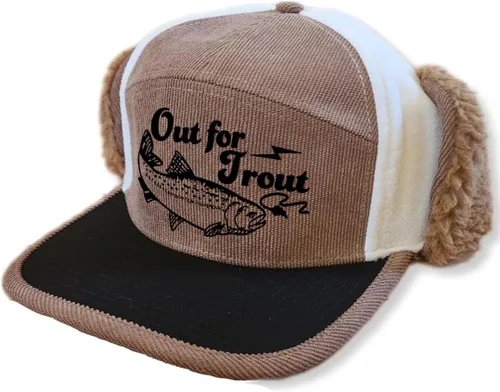 Miniatura 10 de ThatsRad Out for Trout Corduroy Snapback Sombrero Gorra Pesca con Mosca Pescador