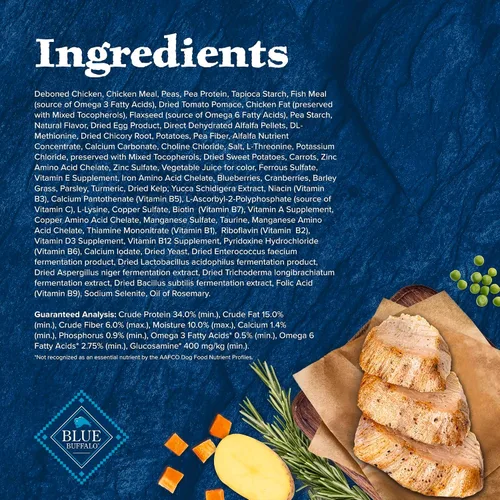 Miniatura 6 de Blue Buffalo Wilderness - Alimento seco natural con alto contenido proteínico para perros adultos, pollo, 24 libras