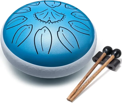 Lronbird Tambor de lengua de acero, instrumento de percusión de 11 notas de 6 pulgadas para educación musical, meditación, relajación, calmante,