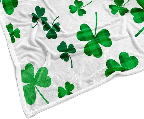 Miniatura 5 de MERCHR Manta Feliz Día de San Patricio, Mantas y Sobres de Hojas de Trébol Verde, Mantas Super Suave y Acogedoras para Decorar la Primavera en Cama