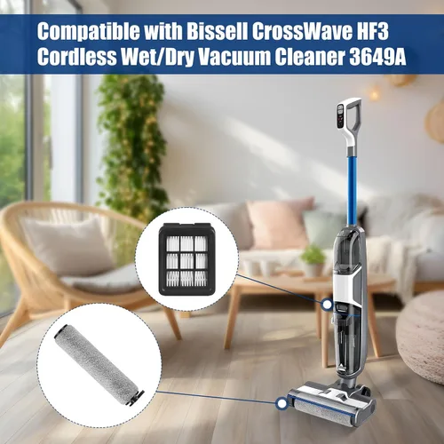 Miniatura 2 de Juego de filtros de rodillo de cepillo de repuesto para Bissell HF3 3649A Filtros Hepa de vacío compatibles con Bissell HF3 Crosswave Aspiradora 2
