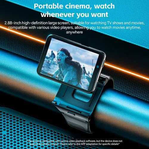Miniatura 5 de LOKMAT Reloj inteligente con tarjeta SIM 4G de pantalla grande de 2.88 pulgadas, reloj inteligente Android 11 con llamada telefónica, cámaras duales