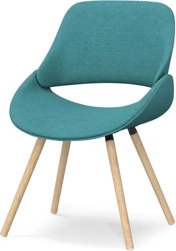 Miniatura 17 de SIMPLIHOME Malden - Sillas de comedor – Silla de cocina tapizada con marco de madera curvada y tela tejida en verde ácido, asiento de comedor