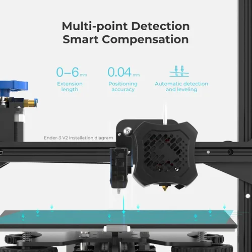 Miniatura 4 de Kit oficial de nivelación automática Creality CR Touch, kit de sensor de nivelación automática de cama para impresoras 3D para Ender 3/Ender 3