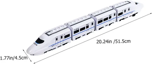 Miniatura 2 de Tren eléctrico para edades Locomotora educativa de alta velocidad con pistas a presión, material plástico, diversión y vástago interactivo para niños