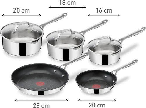 Miniatura 5 de Jamie Oliver by Tefal Cook's Direct - Juego de utensilios de cocina de acero inoxidable de 5 piezas- E304S544