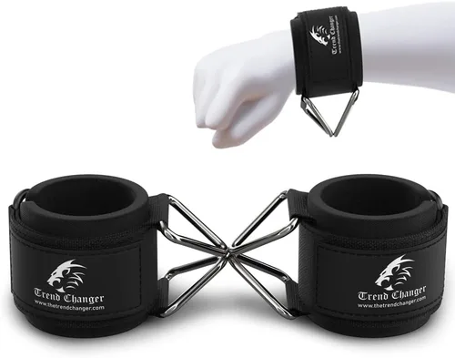 Soporte de muñequera – Accesorios de cable para entrenamiento de máquina de gimnasio, correas de muñeca ajustables para levantamiento de pesas con