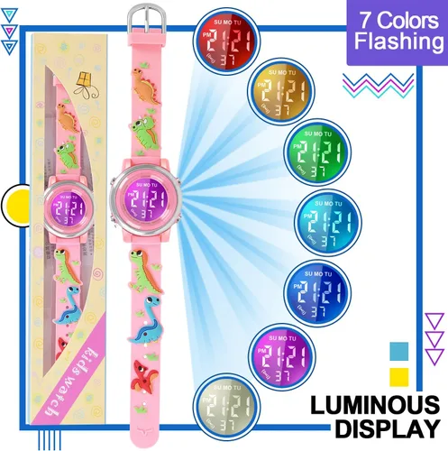 Miniatura 5 de Viposoon Kids Watches with Waterproof Alarm - Dinosaur Gifts for Boys Girls Age 3-10