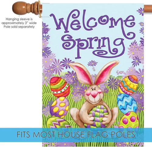 Miniatura 5 de Toland Home Garden 101174 - Bandera de Pascua de primavera de bienvenida de 28 x 40 pulgadas, bandera de jardín de Pascua de doble cara para casa al