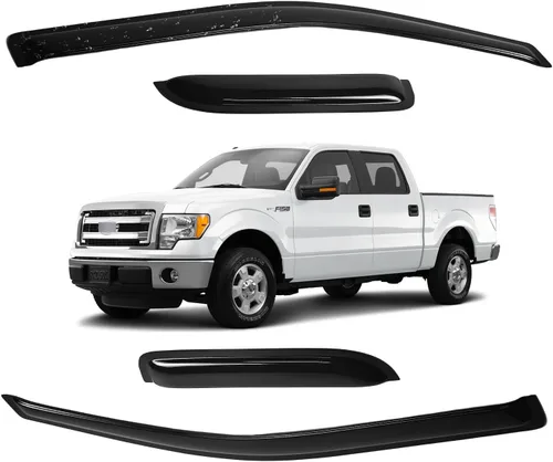 Miniatura 129 de Viseras para ventanas para Mazda 3 Sedán 4 puertas 2004 2005 2006 2007 2008 2009 estilo JDM Mugen, deflector de viento, protector solar y de lluvia