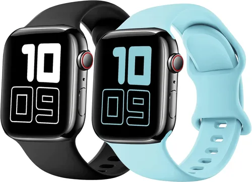 Correa de silicona compatible con correas de Apple Watch para niños de 38 mm, 40 mm, 41 mm, 42 mm, 44 mm, 45 mm, 46 mm, correas deportivas de