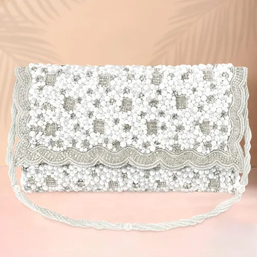 Miniatura 5 de Aheli Potli Bag for Women Handmade Evening Wristlet Handbags Stylish Bridal Purse Fashion