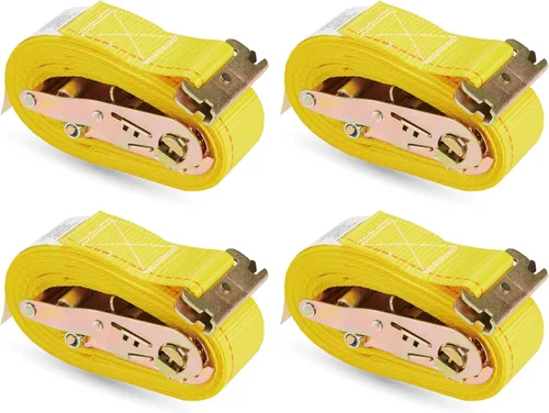 Miniatura 10 de Paquete de 2 correas de trinquete E-Track de 2 pulgadas x 12 pies x 4,400 de fuerza para amarre de carga en remolque cerrado y camioneta por KODIAK