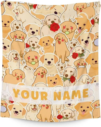 Miniatura 24 de Golden Retriever - Manta de regalo – 30 x 40 pulgadas, bonita manta de perro para amantes de los perros, niños, niños y niñas, mantas suaves