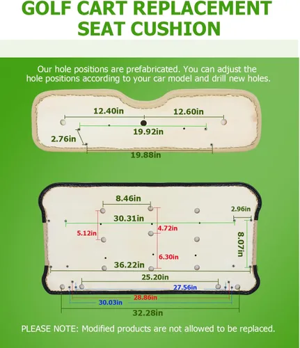 Miniatura 3 de SCITOO Cojín para asiento de carrito de golf