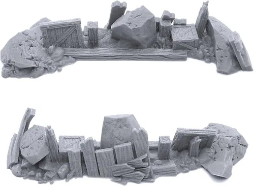 Miniatura 5 de EnderToys Urban Rubble - DND Terrain - Escenario de 1.260 in para miniaturas de mesa