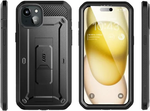 Miniatura 8 de SUPCASE Funda para iPhone 15 con soporte y clip para cinturón (Unicorn Beetle Pro), [protector de pantalla integrado]