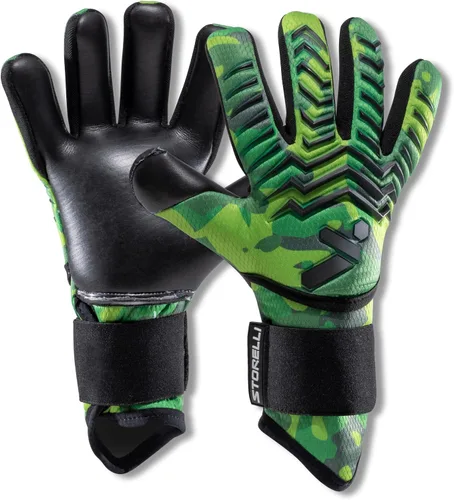 Miniatura 11 de Guantes de portero Storelli Electric, protección de mano de alto impacto con 5 espinas de dedo extraíbles y correa de muñeca Negro Cargo
