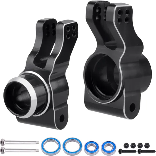 Bujes traseros de aluminio dirección nudillos para Arrma 1/8 Kraton/Outcast/Notorious 6S BLX actualiza piezas, reemplazar AR330404 (negro)