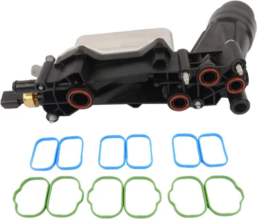 Miniatura 5 de 5184304AE 5184294AC Reemplazo de la carcasa del filtro de aceite del enfriador de aceite del motor para Chrysler Jeep Dodge V6 3.6L 2011-2013